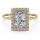 Radiant Diamond 4-Prong Open Bridge Halo Engagement Ring in Yellow Gold (MVSLG1595-Y) Radiant Diamond 4-Prong Open Bridge Halo Engagement Ring in Yellow Gold (MVSLG1595-Y)