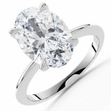 Oval Diamond 4-Prong Solitaire with Accents Engagement Ring in White Gold with Hidden Halo (MVSLG1586-W) Oval Diamond 4-Prong Solitaire with Accents Engagement Ring in White Gold with Hidden Halo (MVSLG1586-W)