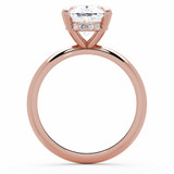 Oval Diamond 4-Prong Solitaire with Accents Engagement Ring in Rose Gold with Hidden Halo (MVSLG1586-R) Oval Diamond 4-Prong Solitaire with Accents Engagement Ring in Rose Gold with Hidden Halo (MVSLG1586-R)
