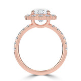 Cushion Diamond 4-Prong Open Bridge Floral Halo Engagement Ring in Rose Gold (MVSLG1577-R) Cushion Diamond 4-Prong Open Bridge Floral Halo Engagement Ring in Rose Gold (MVSLG1577-R)