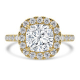 Cushion Diamond 4-Prong Open Bridge Halo Engagement Ring in Yellow Gold (MVSLG1573-Y) Cushion Diamond 4-Prong Open Bridge Halo Engagement Ring in Yellow Gold (MVSLG1573-Y)