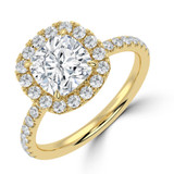 Cushion Diamond 4-Prong Open Bridge Halo Engagement Ring in Yellow Gold (MVSLG1573-Y) Cushion Diamond 4-Prong Open Bridge Halo Engagement Ring in Yellow Gold (MVSLG1573-Y)