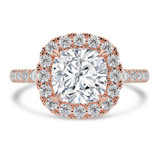 Cushion Diamond 4-Prong Open Bridge Halo Engagement Ring in Rose Gold (MVSLG1573-R) Cushion Diamond 4-Prong Open Bridge Halo Engagement Ring in Rose Gold (MVSLG1573-R)