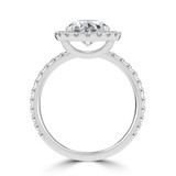 Pear Diamond 3-Prong Open Bridge Halo Engagement Ring in White Gold (MVSLG1572-W)