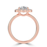 Pear Diamond 3-Prong Open Bridge Halo Engagement Ring in Rose Gold (MVSLG1569-R) Pear Diamond 3-Prong Open Bridge Halo Engagement Ring in Rose Gold (MVSLG1569-R)