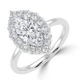 Marquise Diamond 4-Prong Open Bridge Halo Engagement Ring in White Gold (MVSLG1567-W) Marquise Diamond 4-Prong Open Bridge Halo Engagement Ring in White Gold (MVSLG1567-W)