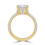 Princess Diamond 4-Prong 3-Row Pave  Halo Engagement Ring in Yellow Gold with Hidden Halo and Accents (MVSLG1563-Y) Princess Diamond 4-Prong 3-Row Pave  Halo Engagement Ring in Yellow Gold with Hidden Halo and Accents (MVSLG1563-Y)