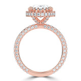 Oval Diamond Prong Set 3-Row Pave Rollover Halo Engagement Ring in Rose Gold with Hidden Accents (MVSLG1562-R) Oval Diamond Prong Set 3-Row Pave Rollover Halo Engagement Ring in Rose Gold with Hidden Accents (MVSLG1562-R)