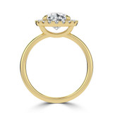 Pear Diamond 3-Prong Open Bridge Halo Engagement Ring in Yellow Gold (MVSLG1558-Y) Pear Diamond 3-Prong Open Bridge Halo Engagement Ring in Yellow Gold (MVSLG1558-Y)