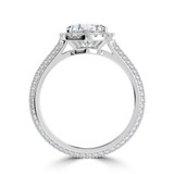 Pear Diamond 4-Prong 3-Row Pave Cathedral Halo Engagement Ring in White Gold (MVSLG1551-W) Pear Diamond 4-Prong 3-Row Pave Cathedral Halo Engagement Ring in White Gold (MVSLG1551-W)