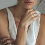 Pear Diamond 3-Prong Bypass Solitaire with Accents Engagement Ring in Yellow Gold (MVSLG1548-Y) Pear Diamond 3-Prong Bypass Solitaire with Accents Engagement Ring in Yellow Gold (MVSLG1548-Y)