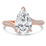 Pear Diamond 3-Prong Bypass Solitaire with Accents Engagement Ring in Rose Gold (MVSLG1548-R) Pear Diamond 3-Prong Bypass Solitaire with Accents Engagement Ring in Rose Gold (MVSLG1548-R)