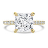 Princess Diamond 4-Prong Solitaire with Accents Engagement Ring in Yellow Gold (MVSLG1546-Y) Princess Diamond 4-Prong Solitaire with Accents Engagement Ring in Yellow Gold (MVSLG1546-Y)