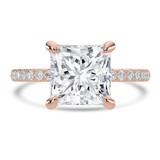 Princess Diamond 4-Prong Solitaire with Accents Engagement Ring in Rose Gold (MVSLG1546-R) Princess Diamond 4-Prong Solitaire with Accents Engagement Ring in Rose Gold (MVSLG1546-R)