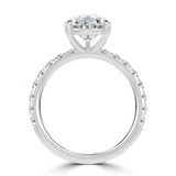Pear Diamond 3-Prong Solitaire with Accents Engagement Ring in White Gold (MVSLG1533-W) Pear Diamond 3-Prong Solitaire with Accents Engagement Ring in White Gold (MVSLG1533-W)