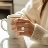 Emerald Diamond 4-Prong 3-Row Pave Dome Halo Engagement Ring in Rose Gold (MVSLG1527-R) Emerald Diamond 4-Prong 3-Row Pave Dome Halo Engagement Ring in Rose Gold (MVSLG1527-R)