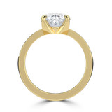 Oval Diamond 4-Prong Tapered Solitaire with Accents Engagement Ring in Yellow Gold (MVSLG1524-Y) Oval Diamond 4-Prong Tapered Solitaire with Accents Engagement Ring in Yellow Gold (MVSLG1524-Y)