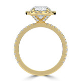 Oval Diamond 4-Prong Halo Engagement Ring in Yellow Gold with Hidden Accents (MVSLG1523-Y) Oval Diamond 4-Prong Halo Engagement Ring in Yellow Gold with Hidden Accents (MVSLG1523-Y)