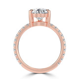 Pear Diamond 5-Prong Solitaire with Accents Engagement Ring in Rose Gold (MVSLG1522-R) Pear Diamond 5-Prong Solitaire with Accents Engagement Ring in Rose Gold (MVSLG1522-R)