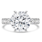 Round Diamond 6-Prong Solitaire with Accents Engagement Ring in White Gold (MVSLG1513-W) Round Diamond 6-Prong Solitaire with Accents Engagement Ring in White Gold (MVSLG1513-W)