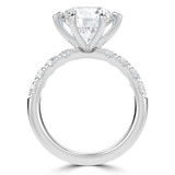 Round Diamond 6-Prong Solitaire with Accents Engagement Ring in White Gold (MVSLG1513-W) Round Diamond 6-Prong Solitaire with Accents Engagement Ring in White Gold (MVSLG1513-W)