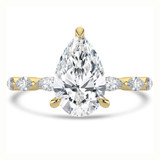 Pear Diamond Shared Prong Solitaire with Accents Engagement Ring in Yellow Gold with Marquise Accents (MVSLG1505-Y) Pear Diamond Shared Prong Solitaire with Accents Engagement Ring in Yellow Gold with Marquise Accents (MVSLG1505-Y)