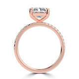 Radiant Diamond Bezel Set Open Bridge Solitaire with Accents Engagement Ring in Rose Gold (MVSLG1503-R) Radiant Diamond Bezel Set Open Bridge Solitaire with Accents Engagement Ring in Rose Gold (MVSLG1503-R)