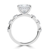 Princess Diamond Hidden Halo Solitaire with Accents Engagement Ring in White Gold (MVSLG1499-W) Princess Diamond Hidden Halo Solitaire with Accents Engagement Ring in White Gold (MVSLG1499-W)