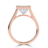 Princess Diamond Vintage Bezel Set Open Bridge Solitaire Engagement Ring in Rose Gold (MVSLG1487-R) Princess Diamond Vintage Bezel Set Open Bridge Solitaire Engagement Ring in Rose Gold (MVSLG1487-R)