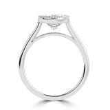Oval Diamond Vintage Bezel Set Open Bridge Solitaire Engagement Ring in White Gold (MVSLG1485-W)