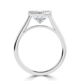 Cushion Diamond Vintage Bezel Set Open Bridge Solitaire Engagement Ring in White Gold (MVSLG1483-W) Cushion Diamond Vintage Bezel Set Open Bridge Solitaire Engagement Ring in White Gold (MVSLG1483-W)