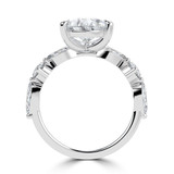 Pear Diamond Shared Prong Solitaire with Accents Engagement Ring in White Gold with Marquise Accents (MVSLG1480-W) Pear Diamond Shared Prong Solitaire with Accents Engagement Ring in White Gold with Marquise Accents (MVSLG1480-W)