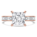 Princess Diamond Hidden Halo Solitaire with Accents Engagement Ring in Rose Gold with Channel Set Emerald Accents (MVSLG1477-R) Princess Diamond Hidden Halo Solitaire with Accents Engagement Ring in Rose Gold with Channel Set Emerald Accents (MVSLG1477-R)