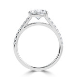 Pear Diamond Cathedral Open Bridge Solitaire with Accents Engagement Ring in White Gold (MVSLG1472-W) Pear Diamond Cathedral Open Bridge Solitaire with Accents Engagement Ring in White Gold (MVSLG1472-W)