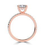 Radiant Diamond Hidden Halo Solitaire with Accents Engagement Ring in Rose Gold (MVSLG1466-R) Radiant Diamond Hidden Halo Solitaire with Accents Engagement Ring in Rose Gold (MVSLG1466-R)