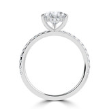 Pear Diamond Hidden Halo Solitaire with Accents Engagement Ring in White Gold (MVSLG1464-W) Pear Diamond Hidden Halo Solitaire with Accents Engagement Ring in White Gold (MVSLG1464-W)