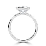 Oval Diamond Bezel Set Solitaire Engagement Ring in White Gold (MVSLG1456-W) Oval Diamond Bezel Set Solitaire Engagement Ring in White Gold (MVSLG1456-W)