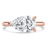 Pear Diamond Horizontally Set Open Bridge Solitaire Engagement Ring in Rose Gold (MVSLG1455-R) Pear Diamond Horizontally Set Open Bridge Solitaire Engagement Ring in Rose Gold (MVSLG1455-R)