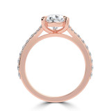 Pear Diamond Cathedral Split Shank Solitaire with Accents Engagement Ring in Rose Gold (MVSLG1452-R) Pear Diamond Cathedral Split Shank Solitaire with Accents Engagement Ring in Rose Gold (MVSLG1452-R)