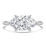 Marquise Diamond Horizontally Set Solitaire Engagement Ring in White Gold (MVSLG1445-W) Marquise Diamond Horizontally Set Solitaire Engagement Ring in White Gold (MVSLG1445-W)