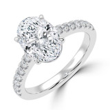 Oval Diamond Cathedral Open Bridge Solitaire with Accents Engagement Ring in White Gold (MVSLG1435-W) Oval Diamond Cathedral Open Bridge Solitaire with Accents Engagement Ring in White Gold (MVSLG1435-W)