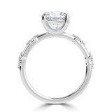 Round Diamond Solitaire with Accents Engagement Ring in White Gold (MVSLG1429-W) Round Diamond Solitaire with Accents Engagement Ring in White Gold (MVSLG1429-W)