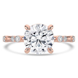 Round Diamond Solitaire with Accents Engagement Ring in Rose Gold (MVSLG1429-R)