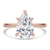 Pear Diamond Cathedral Knife Edge Solitaire Engagement Ring in Rose Gold (MVSLG1427-R) Pear Diamond Cathedral Knife Edge Solitaire Engagement Ring in Rose Gold (MVSLG1427-R)