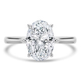 Oval Diamond Cathedral Tapered Solitaire Engagement Ring in White Gold (MVSLG1424-W) Oval Diamond Cathedral Tapered Solitaire Engagement Ring in White Gold (MVSLG1424-W)