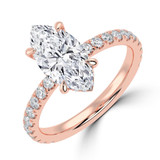 Marquise Diamond Hidden Halo Open Bridge Solitaire with Accents Engagement Ring in Rose Gold (MVSLG1410-R) Marquise Diamond Hidden Halo Open Bridge Solitaire with Accents Engagement Ring in Rose Gold (MVSLG1410-R)