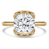 Round Diamond Tension Set Solitaire Engagement Ring in Yellow Gold (MVSLG1404-Y)