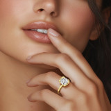 Round Diamond Tension Set Solitaire Engagement Ring in Yellow Gold (MVSLG1404-Y)