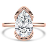 Pear Diamond Tension Set Solitaire Engagement Ring in Rose Gold (MVSLG1400-R) Pear Diamond Tension Set Solitaire Engagement Ring in Rose Gold (MVSLG1400-R)