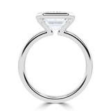 Emerald Diamond Tension Set Solitaire Engagement Ring in White Gold (MVSLG1397-W)